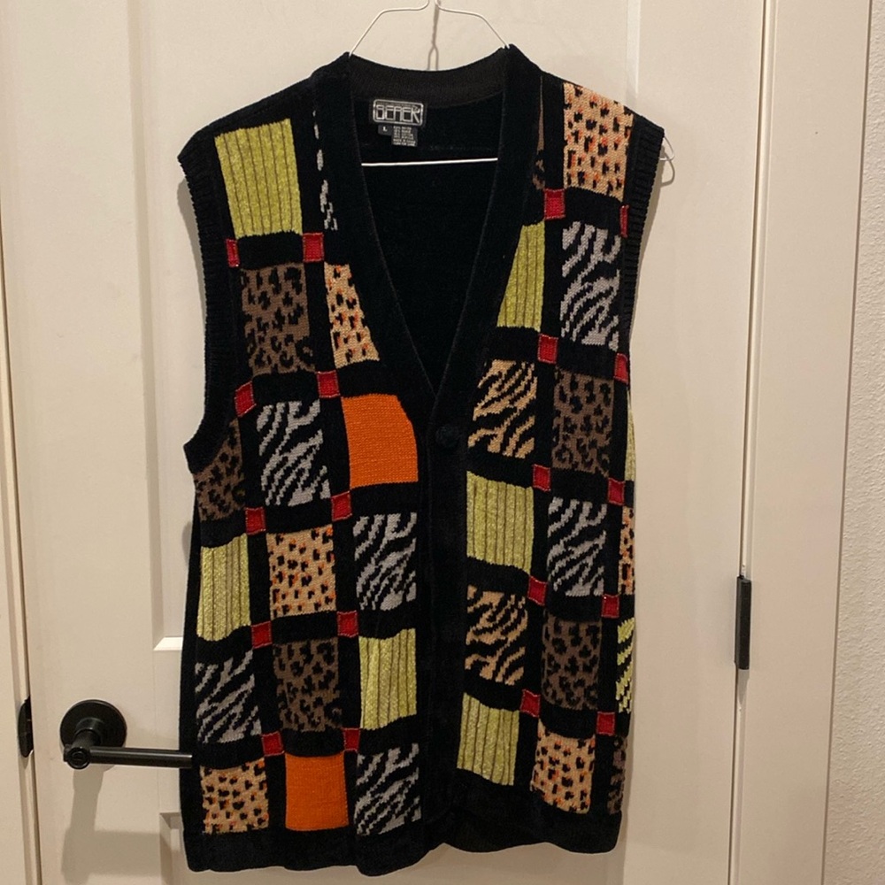 Berek Vintage Ladies Hand Knit Sweater Vest. Size Large. NWOT